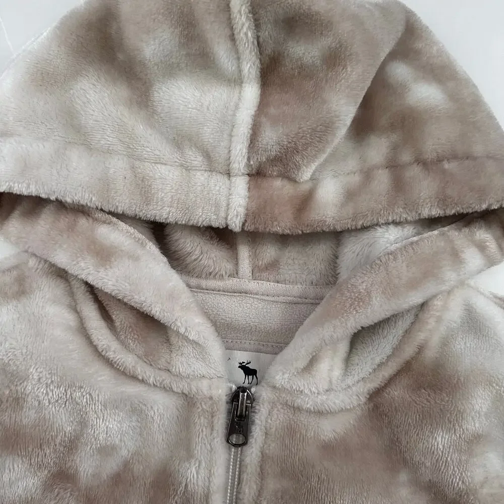 Abercrombie Kids Tie Dye Sherpa Fleece Full Zip Jacket